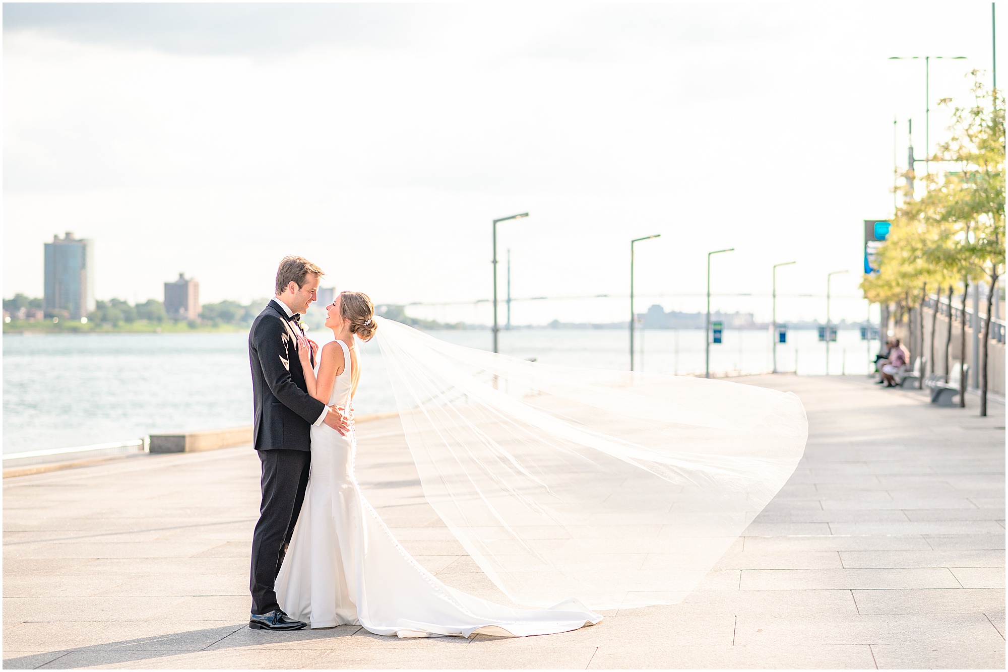 Erin and Christopher at their Waterview Loft wedding in Detroit
